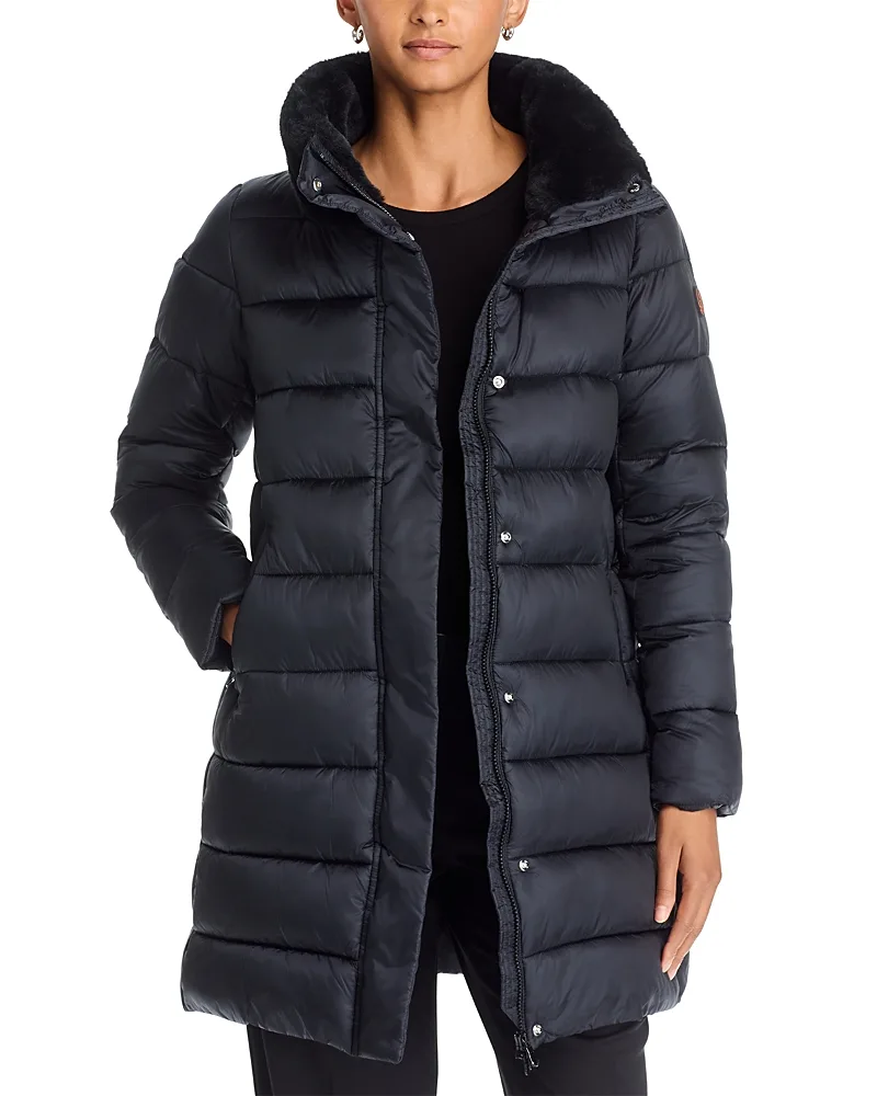 Dalea Faux Fur Trim Puffer Coat by Save The Duck