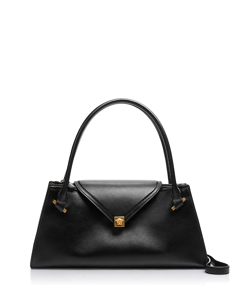 Medium Leather Top Handle Bag by Versace