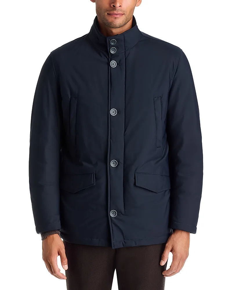 Water Resistant Bi Stretch Down Shirt Coat by Herno