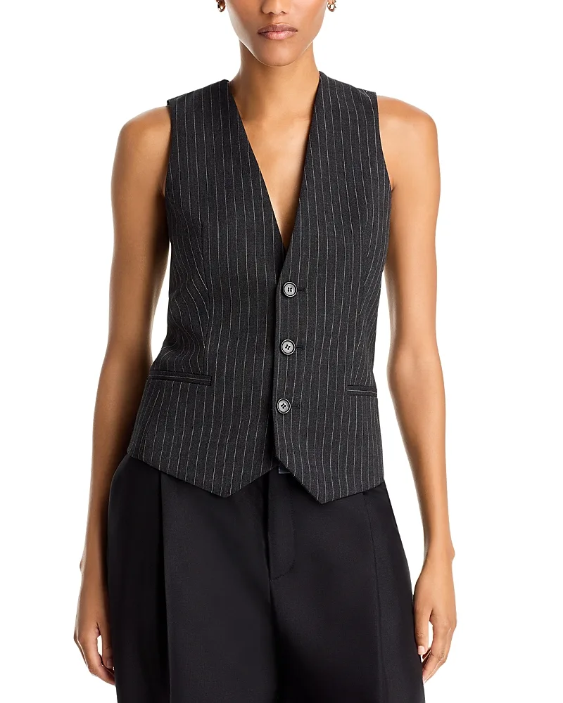 MM6 Striped Gabardine Vest by Maison Margiela