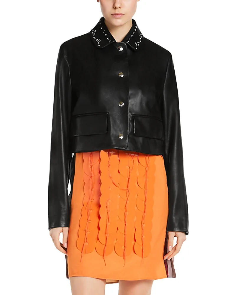 Marni Leather Studded Collar Jacket by Marni