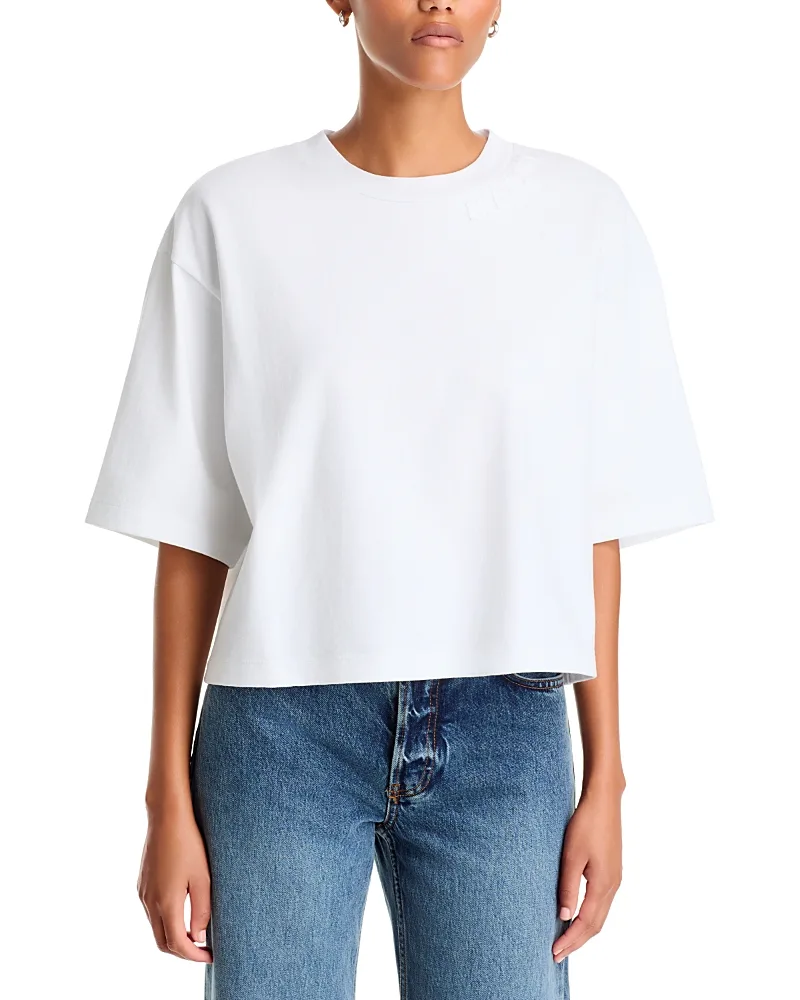 Cotton Boxy Cropped Tee by Marni