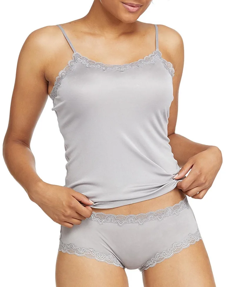 Soft Silk Lace Trim Camisole