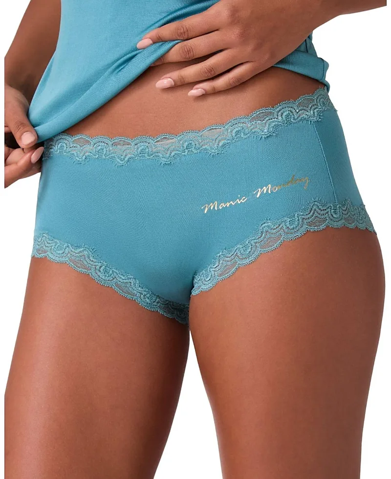 Soft Silk Days of the Week Lace Trim Briefs by Uwila Warrior