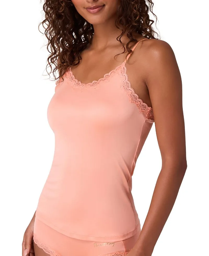 Soft Silk Lace Trim Camisole