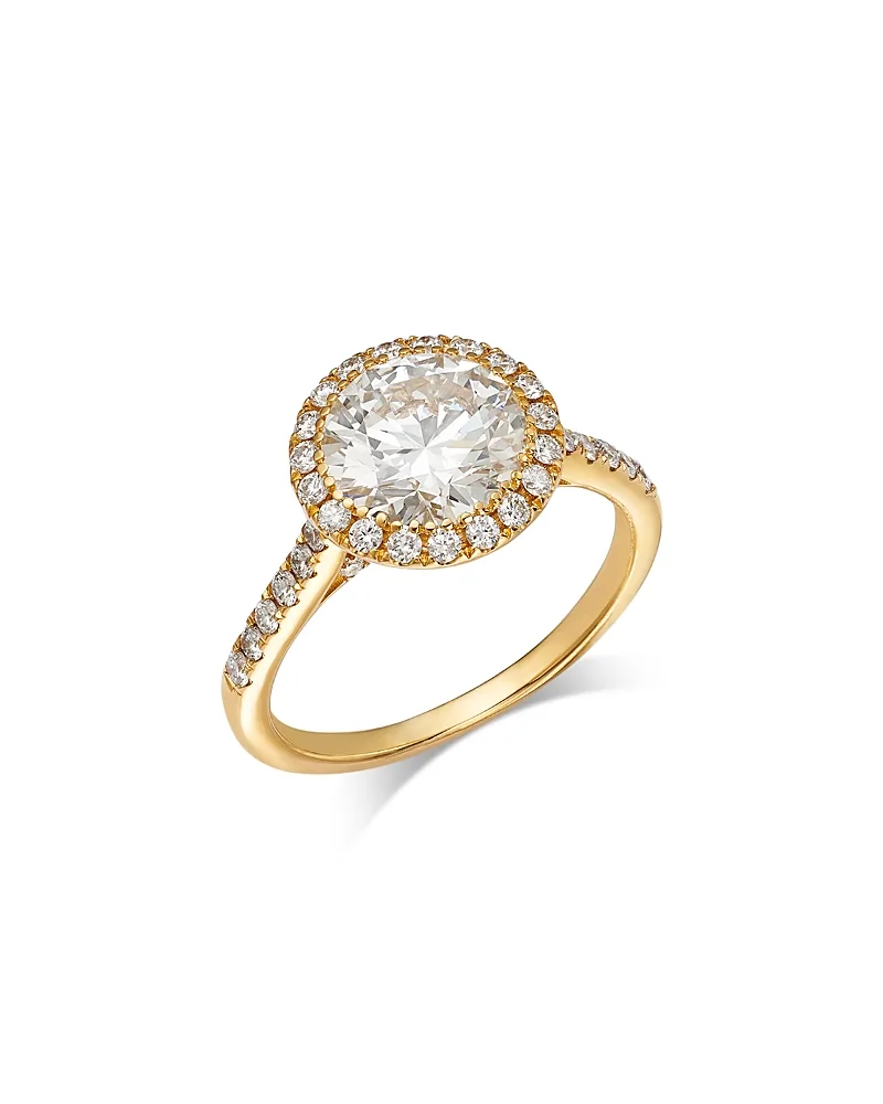 Luxe Collection Certified Lab Grown Diamond Halo Engagement Ring in 18K Yellow Gold, 2.5 Tcw by Bloomingdales Fine Collection