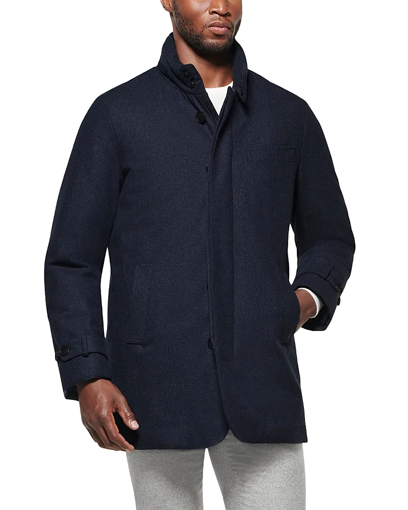 Slim Hooded Car Coat by Norwegian Wool