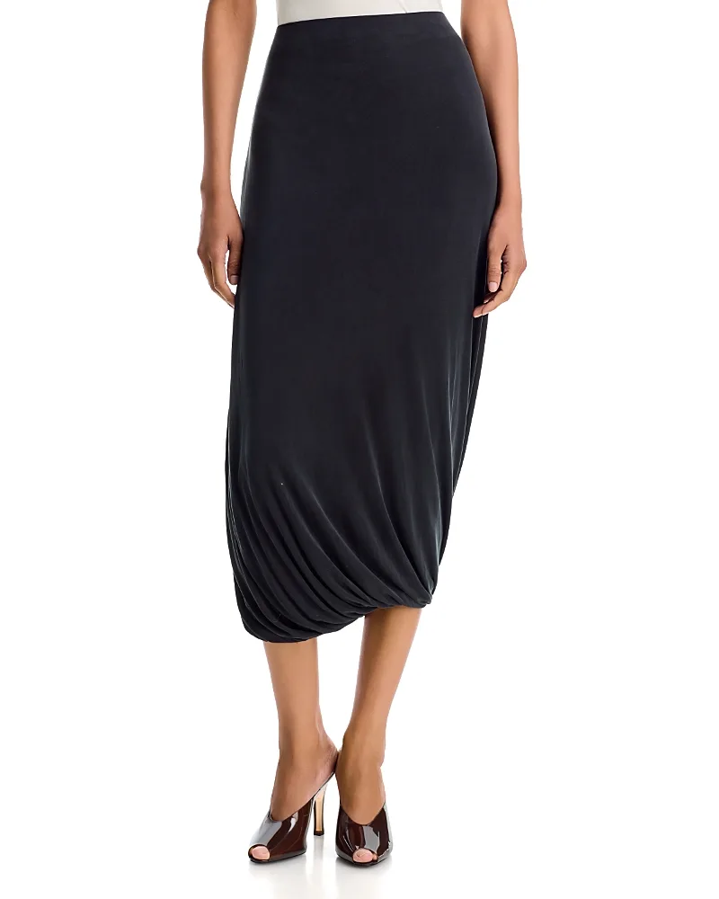 Riva Draped Midi Skirt by Aya Muse
