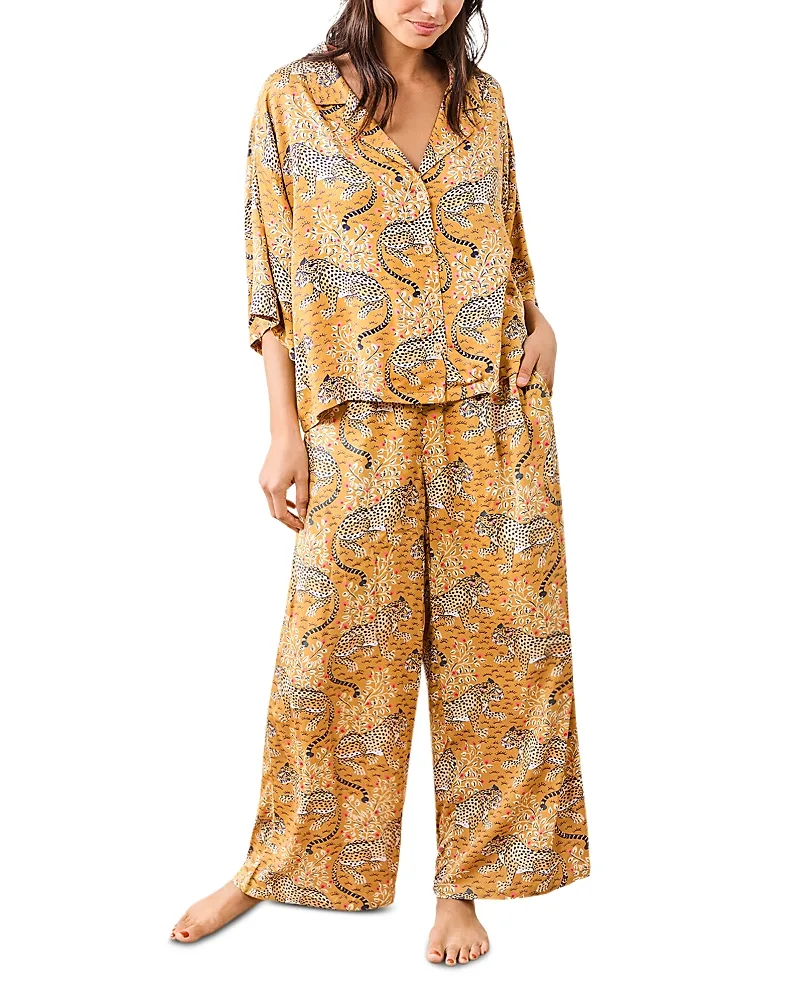 Satin Wildest Dreams Pants Pajama Set by Printfresh