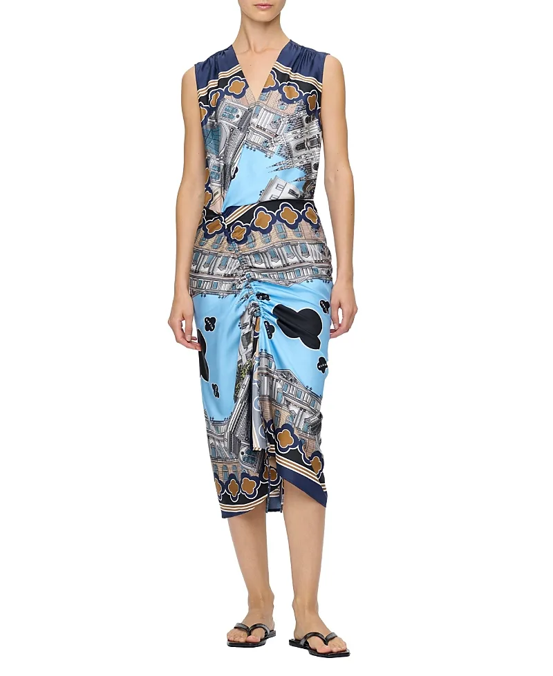 Agnes Sleeveless Draped Dress by Callas Milano