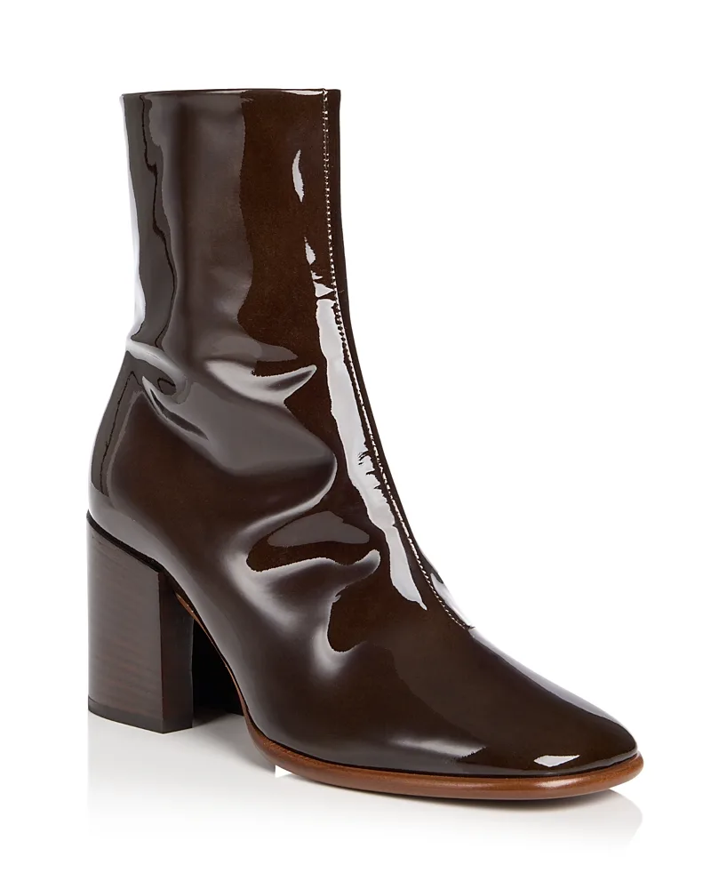 Patent Leather Ankle Boots by Dries Van Noten