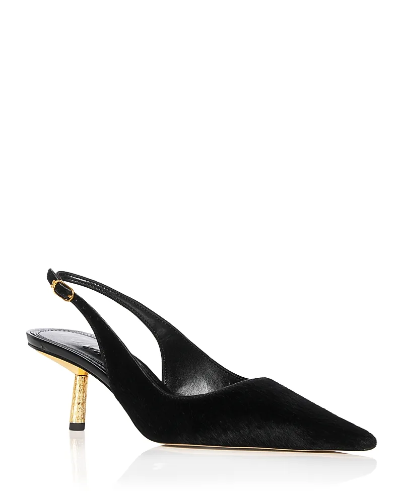 Bianka Calf Hair Slingback Pumps