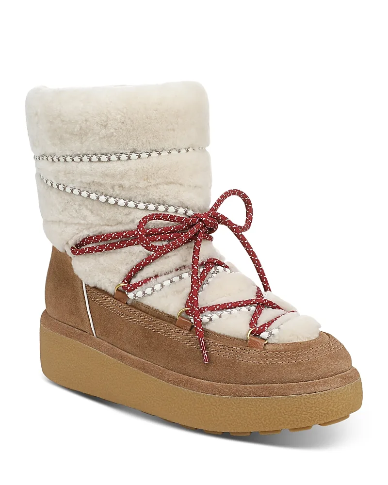 Kirsta Suede & Shearling Winter Boots by Veronica Beard