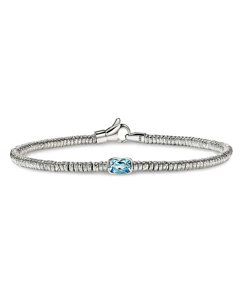 Sterling Silver Heishi Gemstone Bead Bracelet