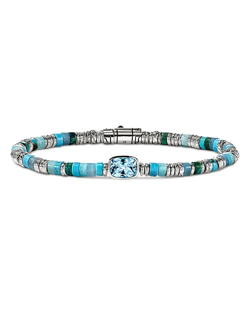 Sterling Silver Heishi Multi Gemstone Bead Bracelet by John Hardy