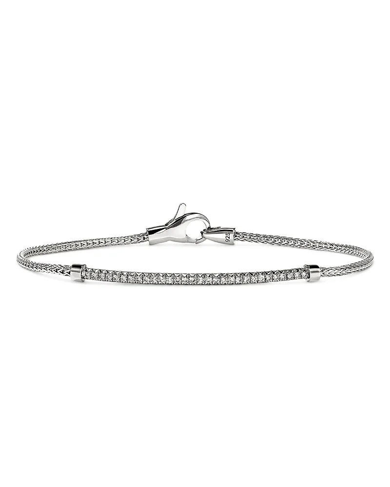 Sterling Silver Jh Essentials Diamond Pave Bar Chain Link Bracelet, 0.24 Tcw by John Hardy