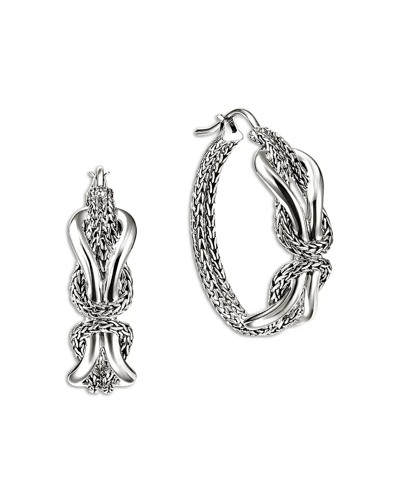 Sterling Silver Love Knot Infinite Hoop Earrings by John Hardy