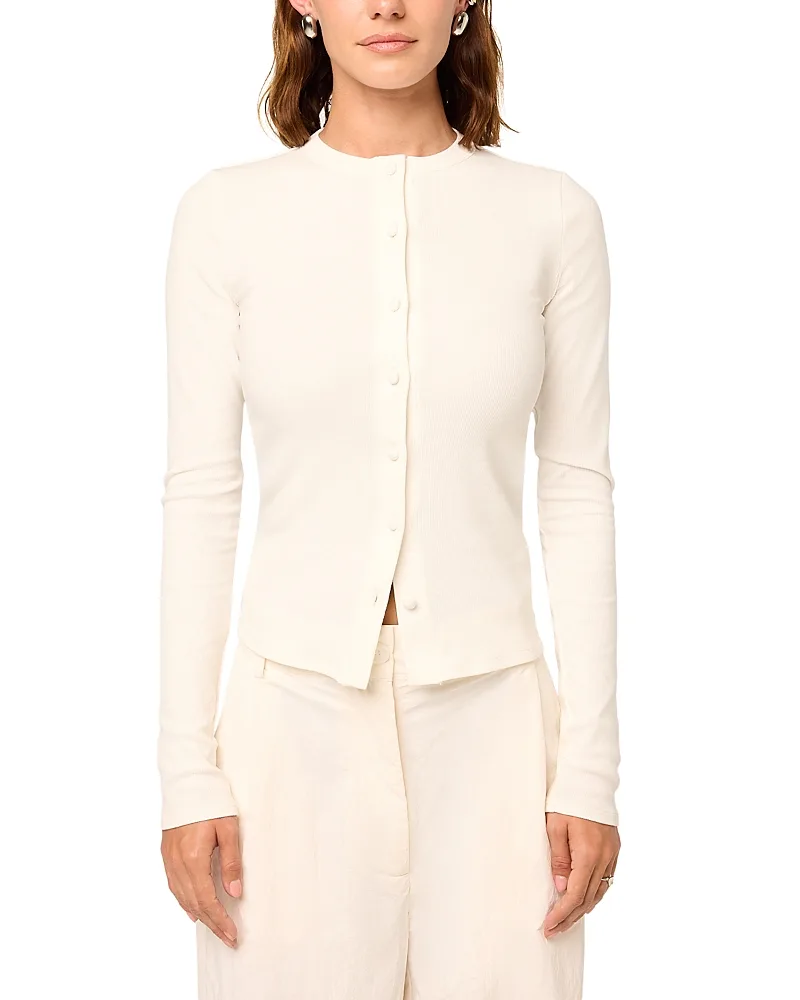 Ribbed Jersey Cardigan
