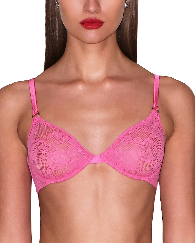 Le Stretch Multi Fit Lace Unlined Demi Bra by Fleur Du Mal
