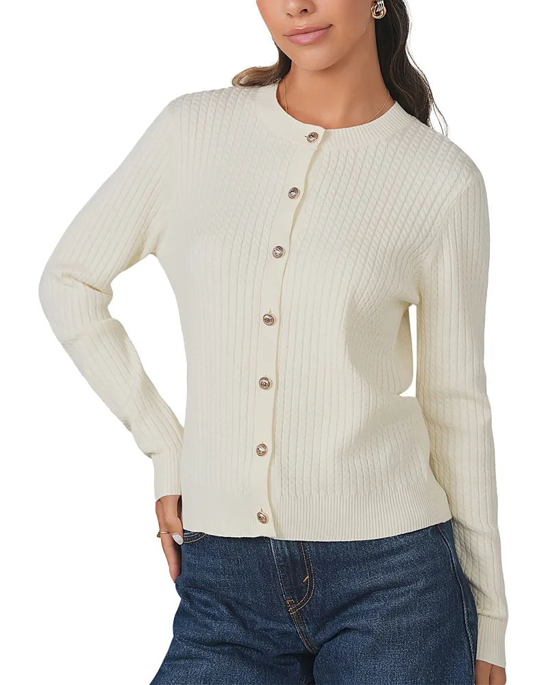 Twisted Cable Knit Cardigan