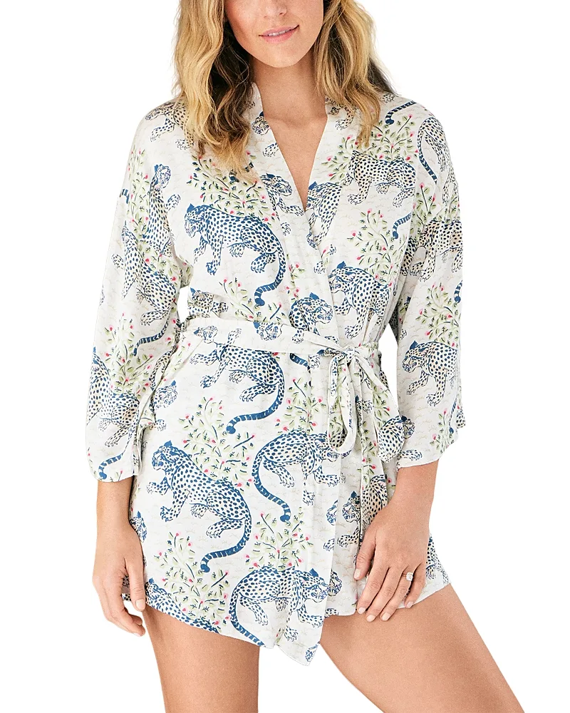 Bagheera Satin Glam Mini Robe by Printfresh