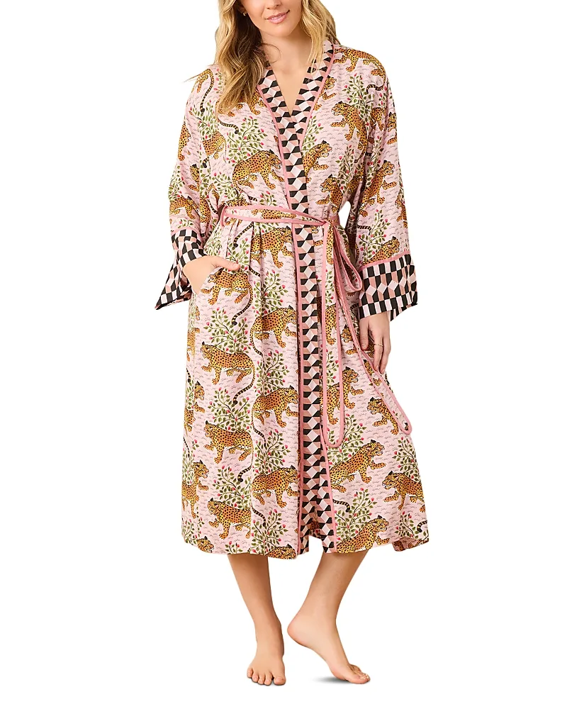 Bagheera Satin Wrap Robe by Printfresh