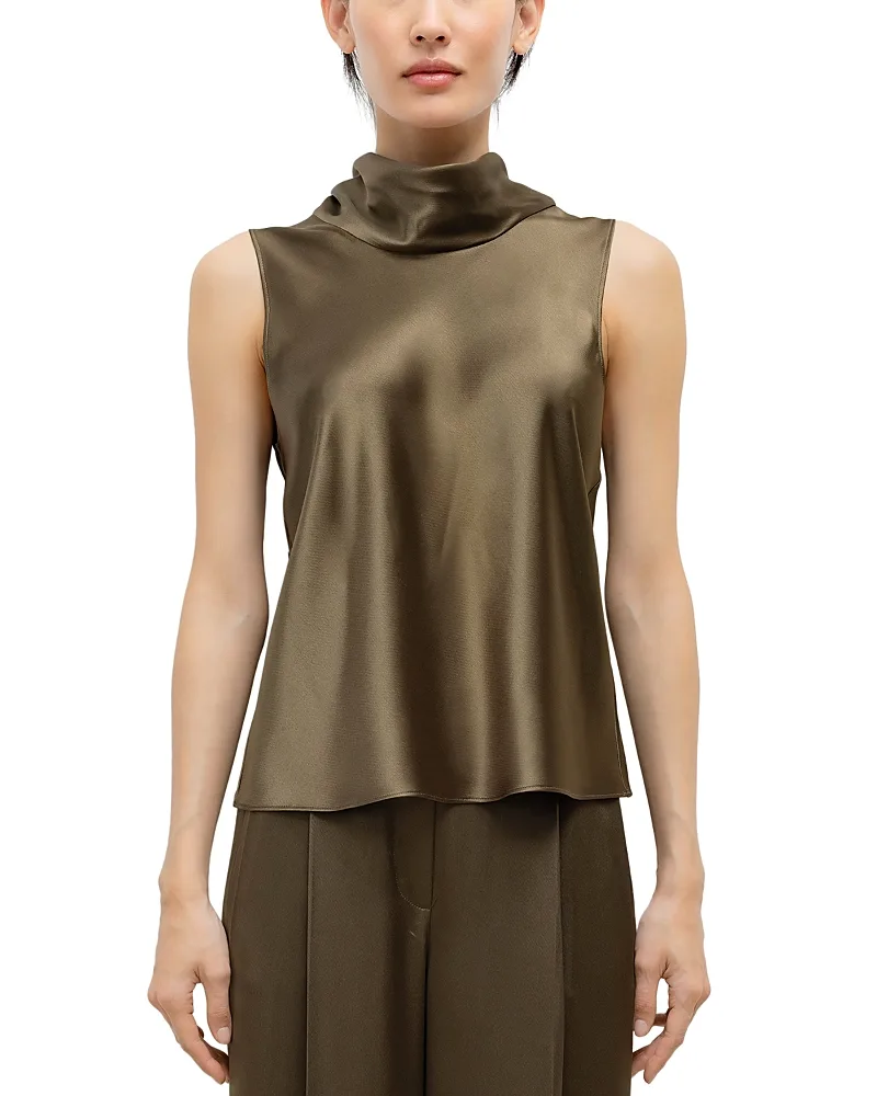 Barb Sleeveless Cowl Neck Top