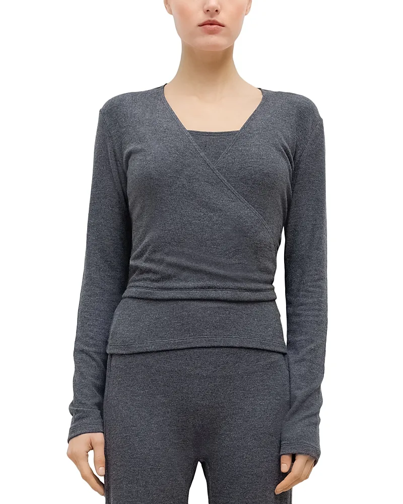Lauren Crop Wrap Top by Leset