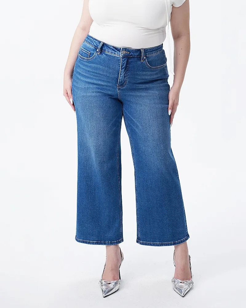 Mid Rise Straight Denim Jeans Stretch Comfortable by Bayeas