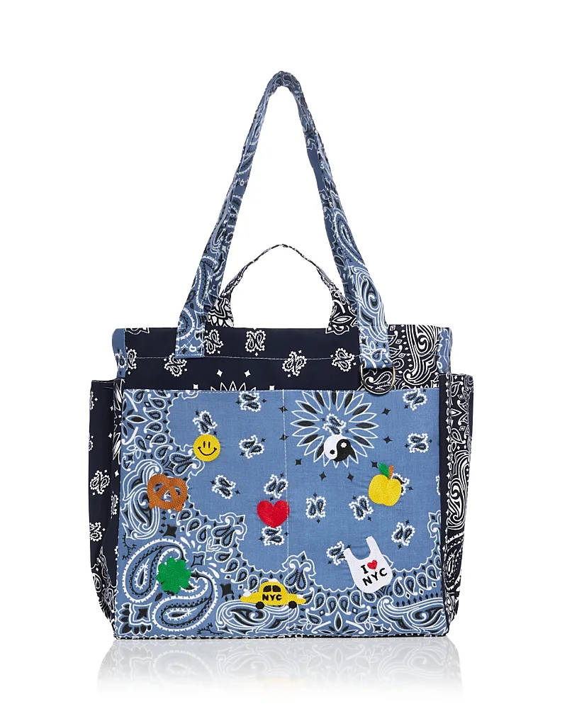 Picnic Nyc Icons Embroidered Cotton Tote by Call It By Your Name