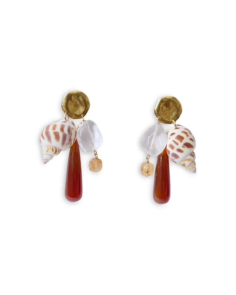 Shore Gemstone Charm Drop Earrings by Chan Luu