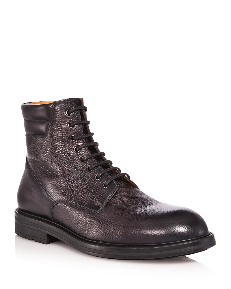 Grayson Textured Leather Lace Up Boots by Magnanni