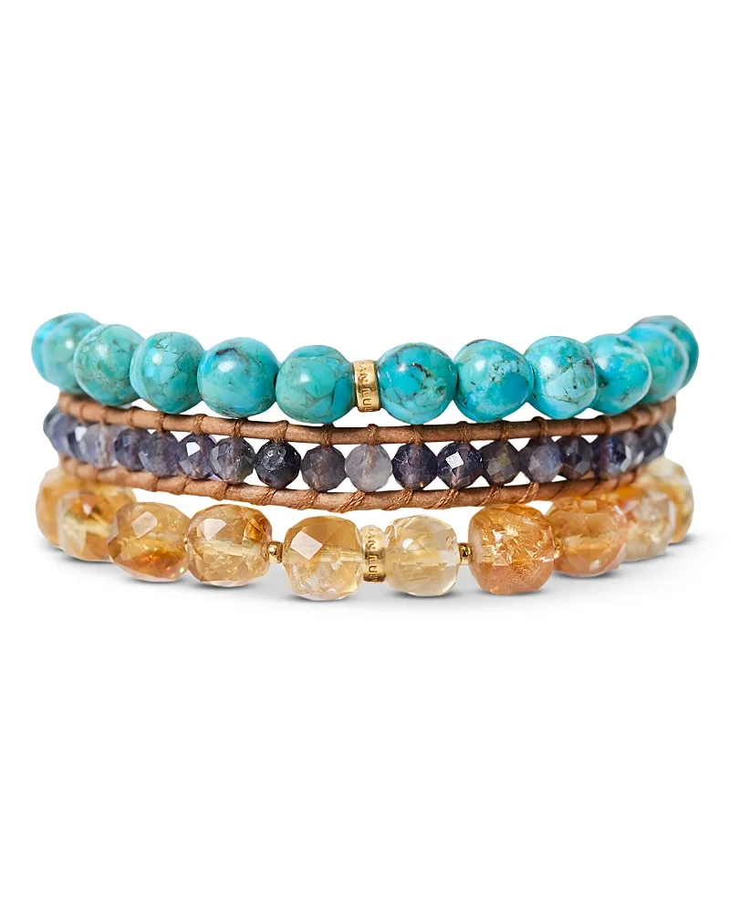 Trinity Gemstone Bracelets, Set of 3 by Chan Luu