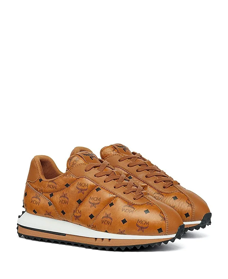 Diamante Lo Sneakers in Quilted Monogram Leather by Mcm