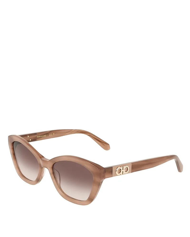 Gancini Charm Cat Eye Sunglasses, 55mm