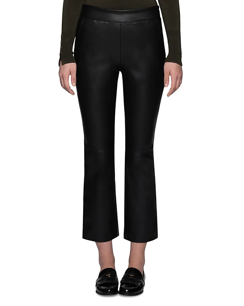 Faux Leather Cropped Leggings by HUE