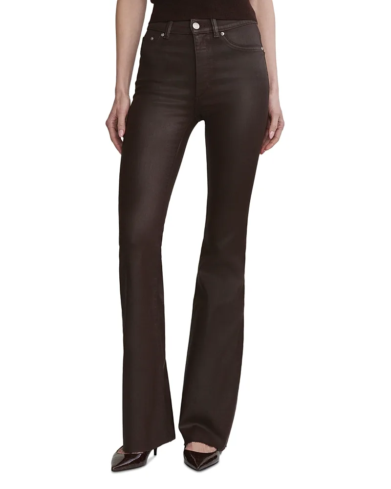 Bridget Bootcut High-Rise Instasculpt Wax-Coated Jeans