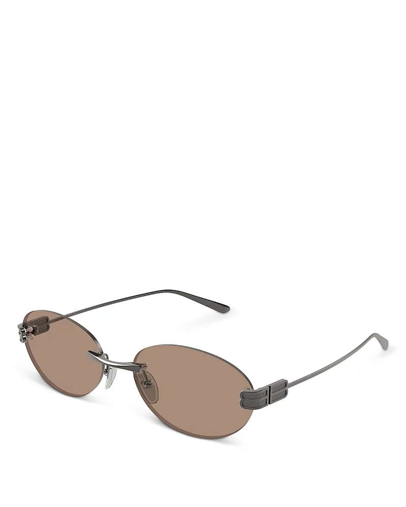 Gossip Oval Rimless Sunglasses, 59mm by Balenciaga