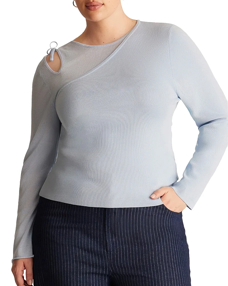 Libbie Cutout Knit Top by Estelle Plus