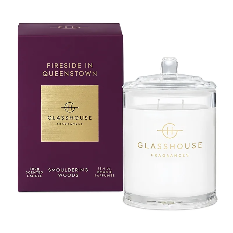 Fireside in Queenstown Candle, 13.4 oz by Glasshouse Fragrances