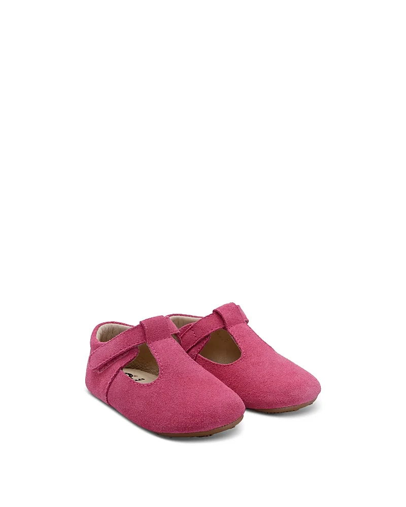 Softly Bub Suede T Strap Flats by Old Soles