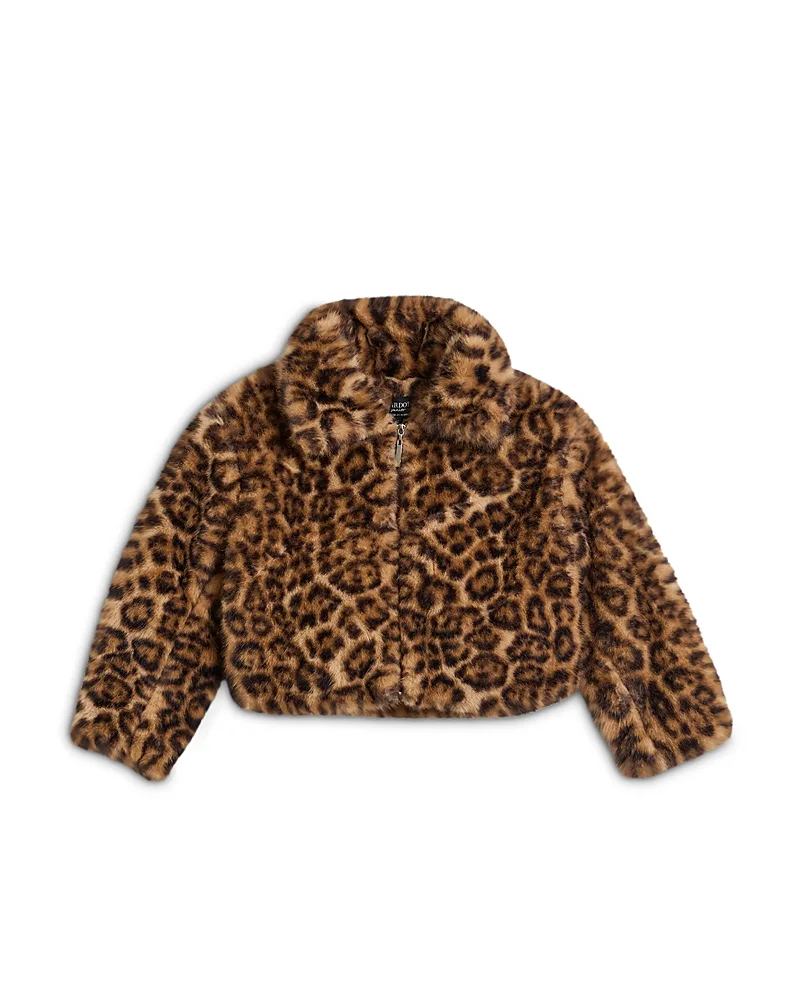 Sylvie Leopard Faux Fur Jacket by Bardot