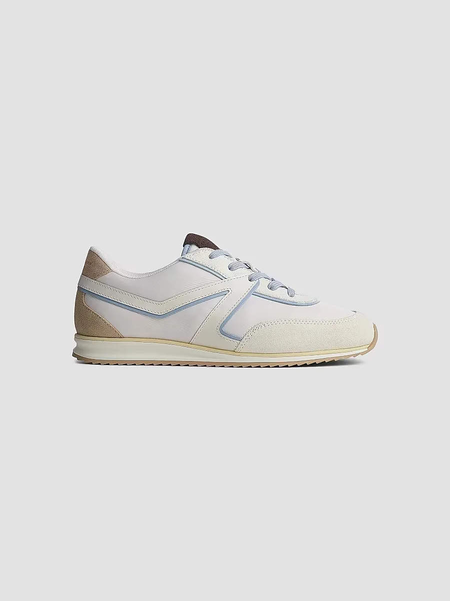 Retro Low-Top Leather Trainer Sneakers