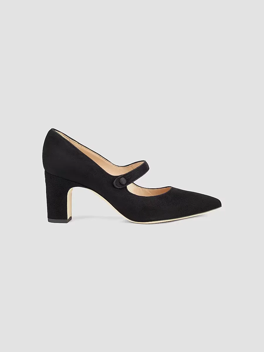 Campariba Suede Block-Heel Pumps by Manolo Blahnik