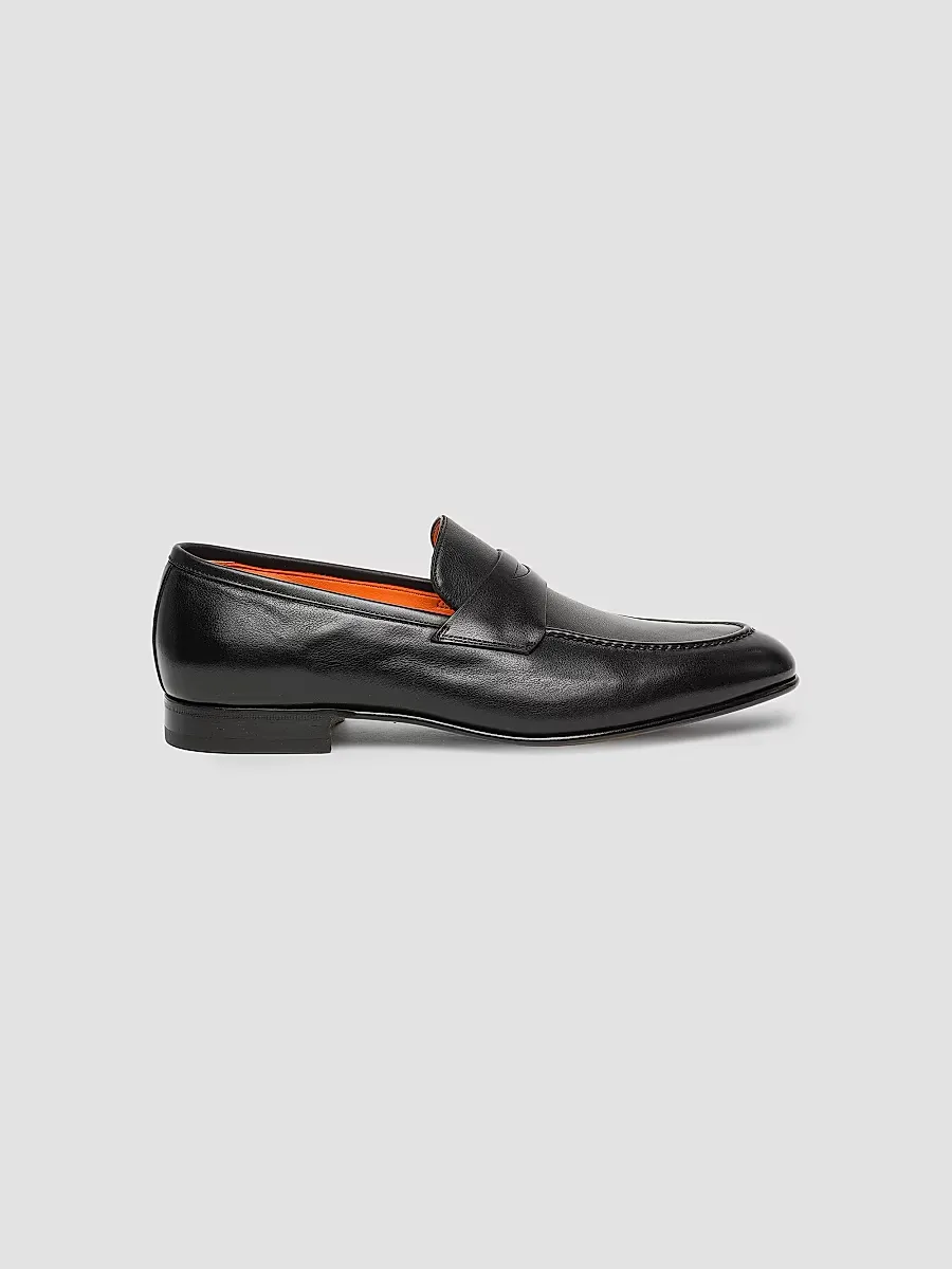 Leather Penny Loafers by Santoni