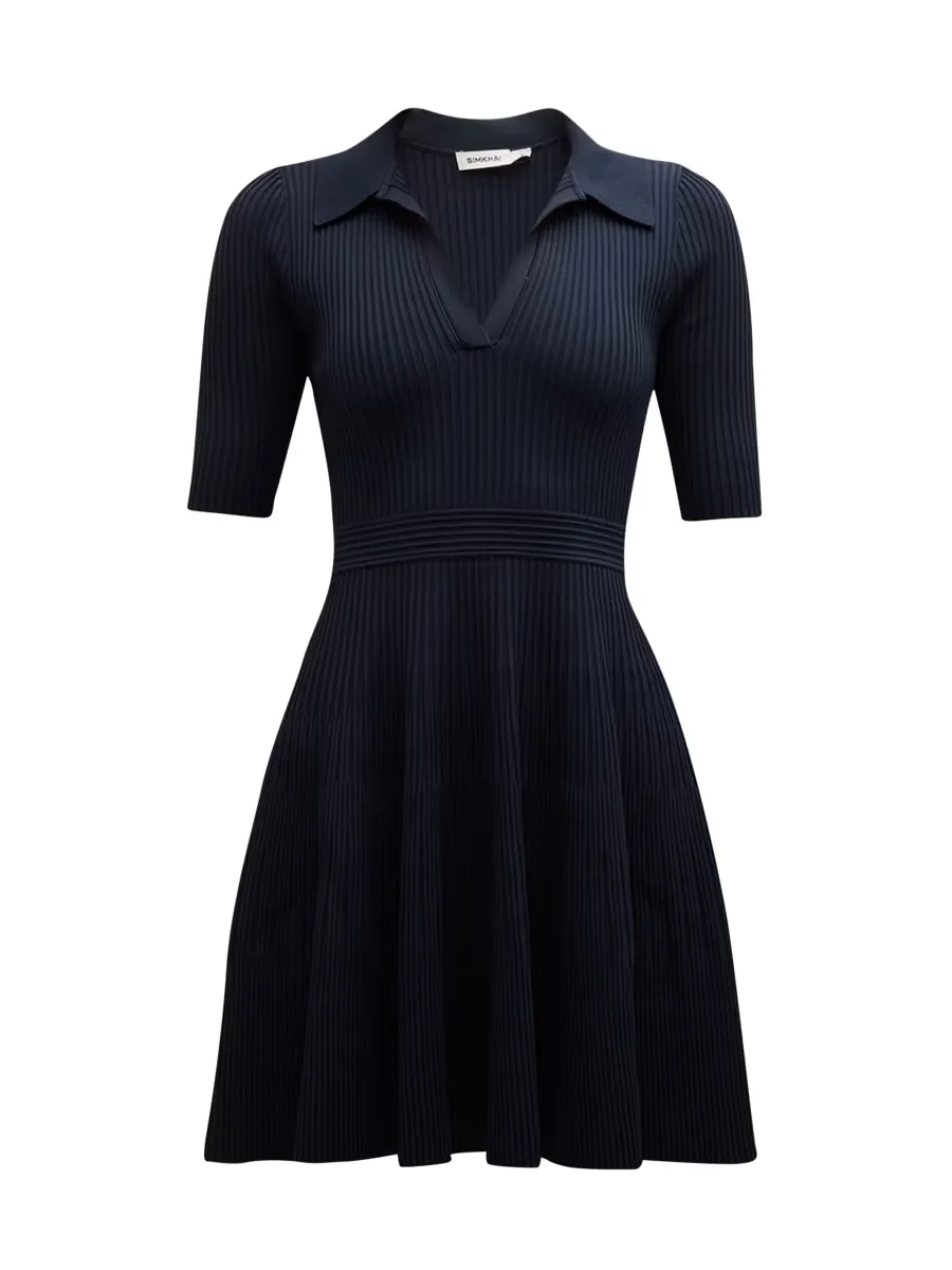 Patricia Ribbed Polo Minidress
