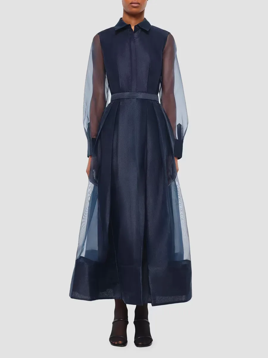 Montgomery Organza Button-Front Gown by SIMKHAI