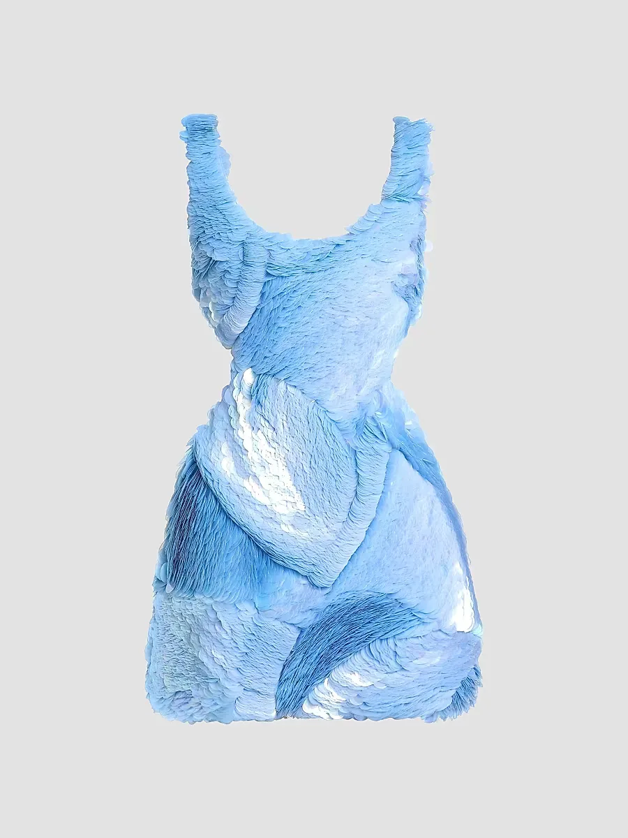 Emilie Paillette-Sequinned Linen-Blend Minidress by SIMKHAI