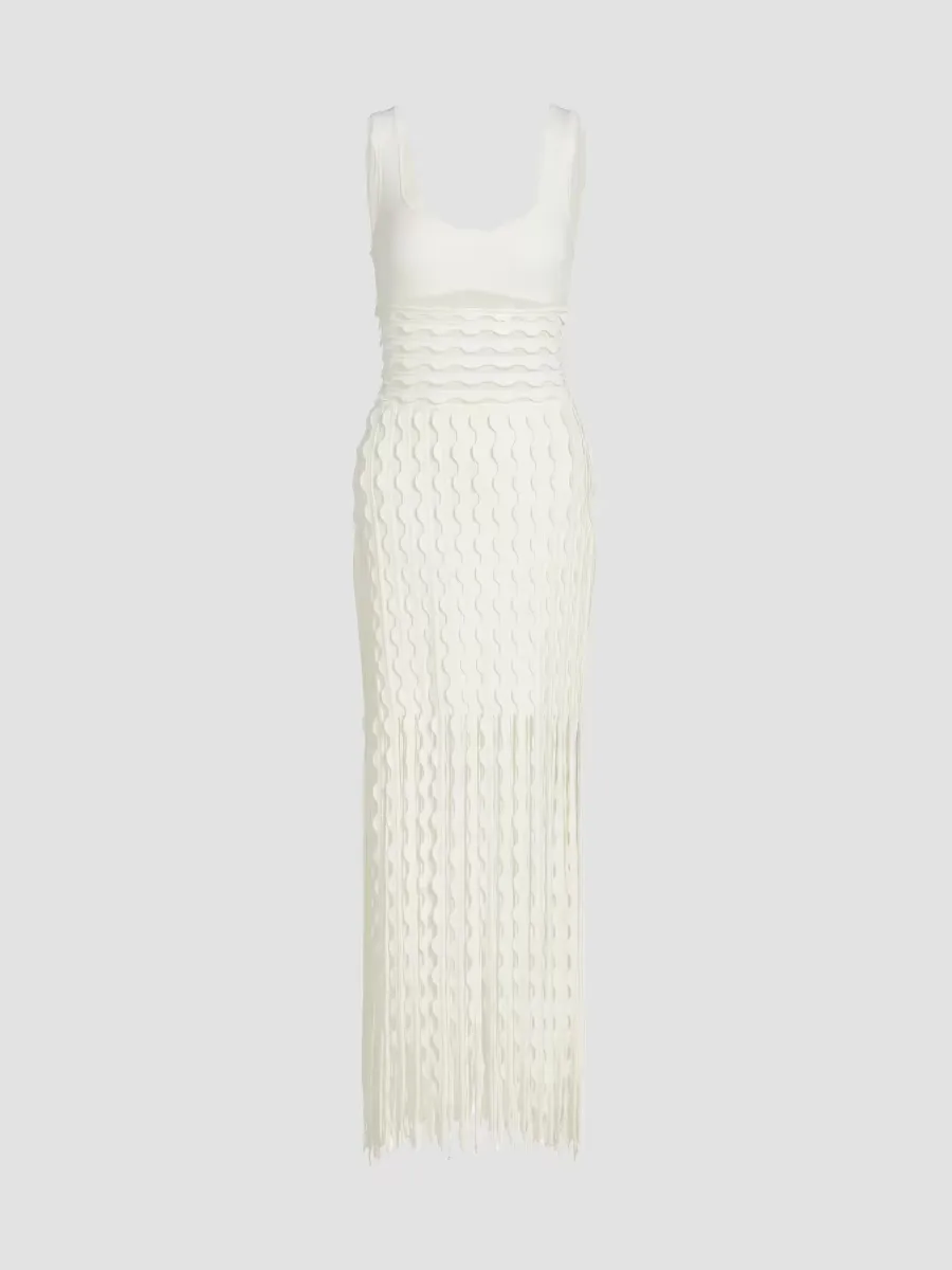 Brionne Scalloped Knit Midi-Dress by SIMKHAI