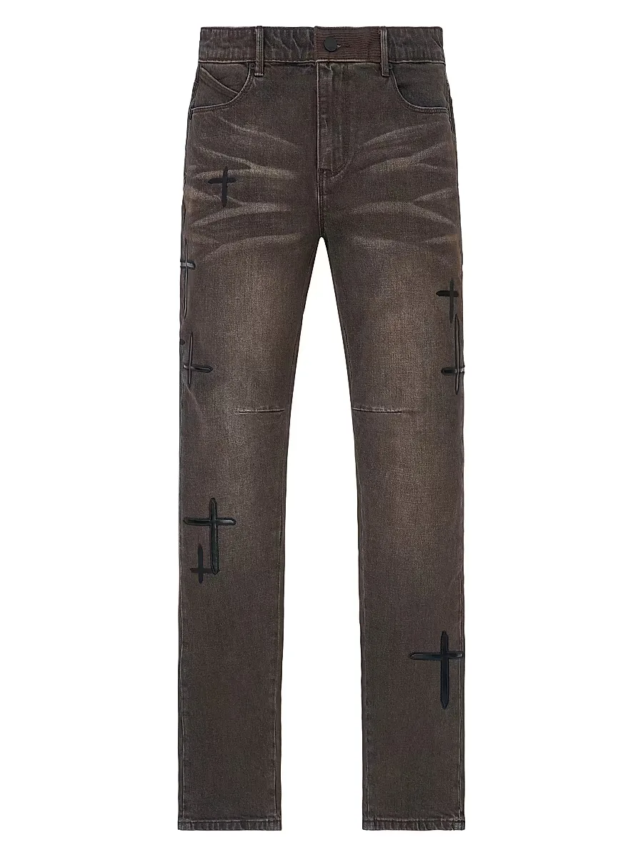 Exodus Bryant Cross Patch Skinny Jeans by RTA
